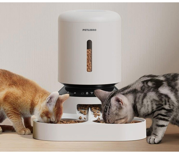 Petlibro DOZOWNIK KARMY GRANARY Z PODWÓJNĄ MISKĄ, WIFI, 5L(BIAŁY) - 1515033 - zdjęcie 6